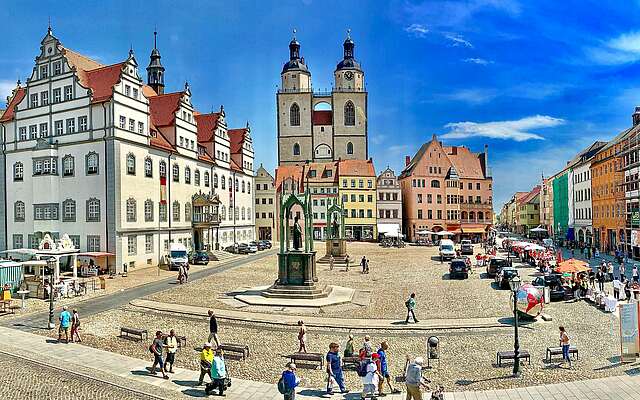 Marktplatz in Lutherstadt Wittenberg