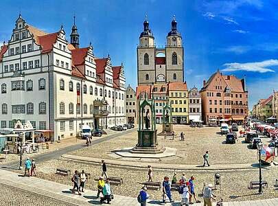 Marktplatz in Lutherstadt Wittenberg