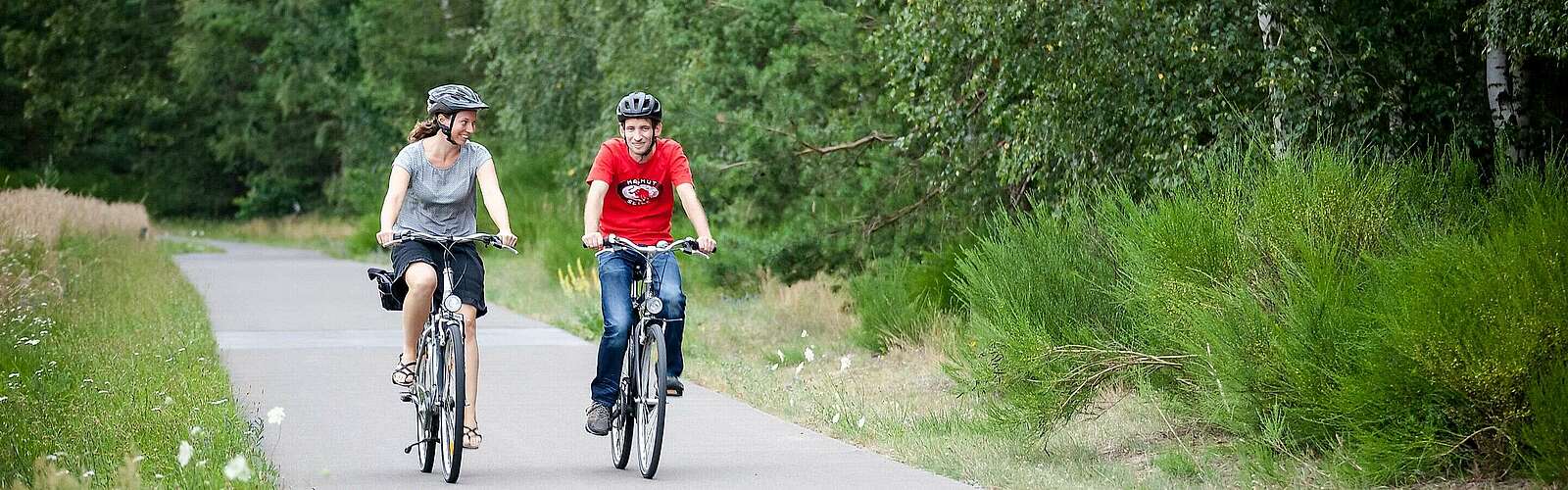 Radfahrer im Fläming,
            
        
                Foto: Tourismusverband Fläming e.V./Jedrzej Marzecki