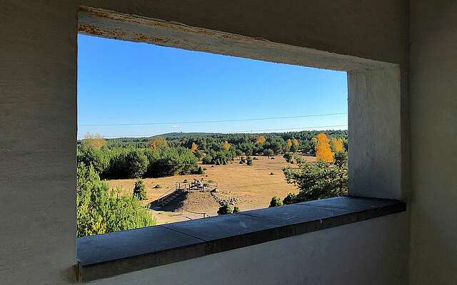 Blick vom Kommandoturm ins Wildgehege